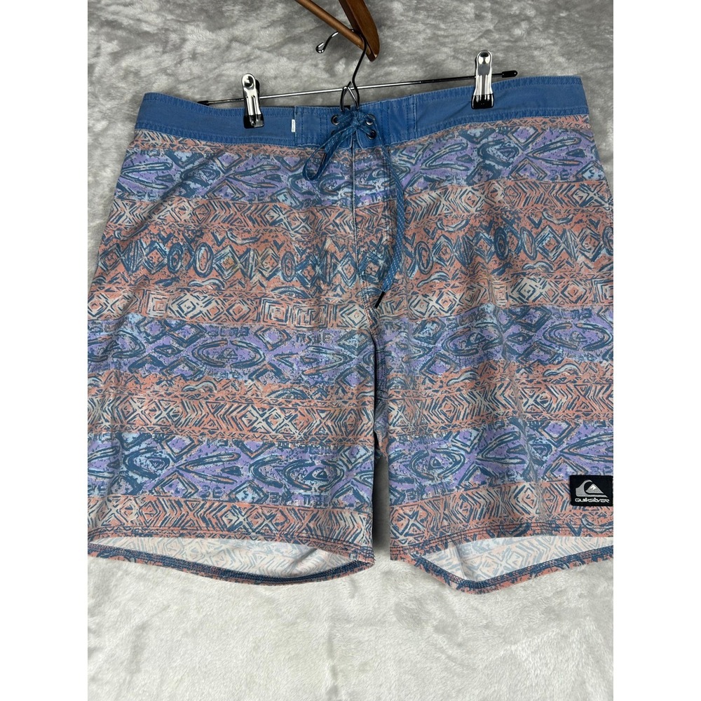 Quiksilver Men's Board Shorts Swim Trunks Aztec Tribal Print Beach Surf 38
